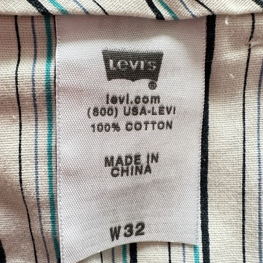 Levi's 706L‎ Yellow Blue Madras Plaid Shorts Men's 32 Preppy Cotton Summer
